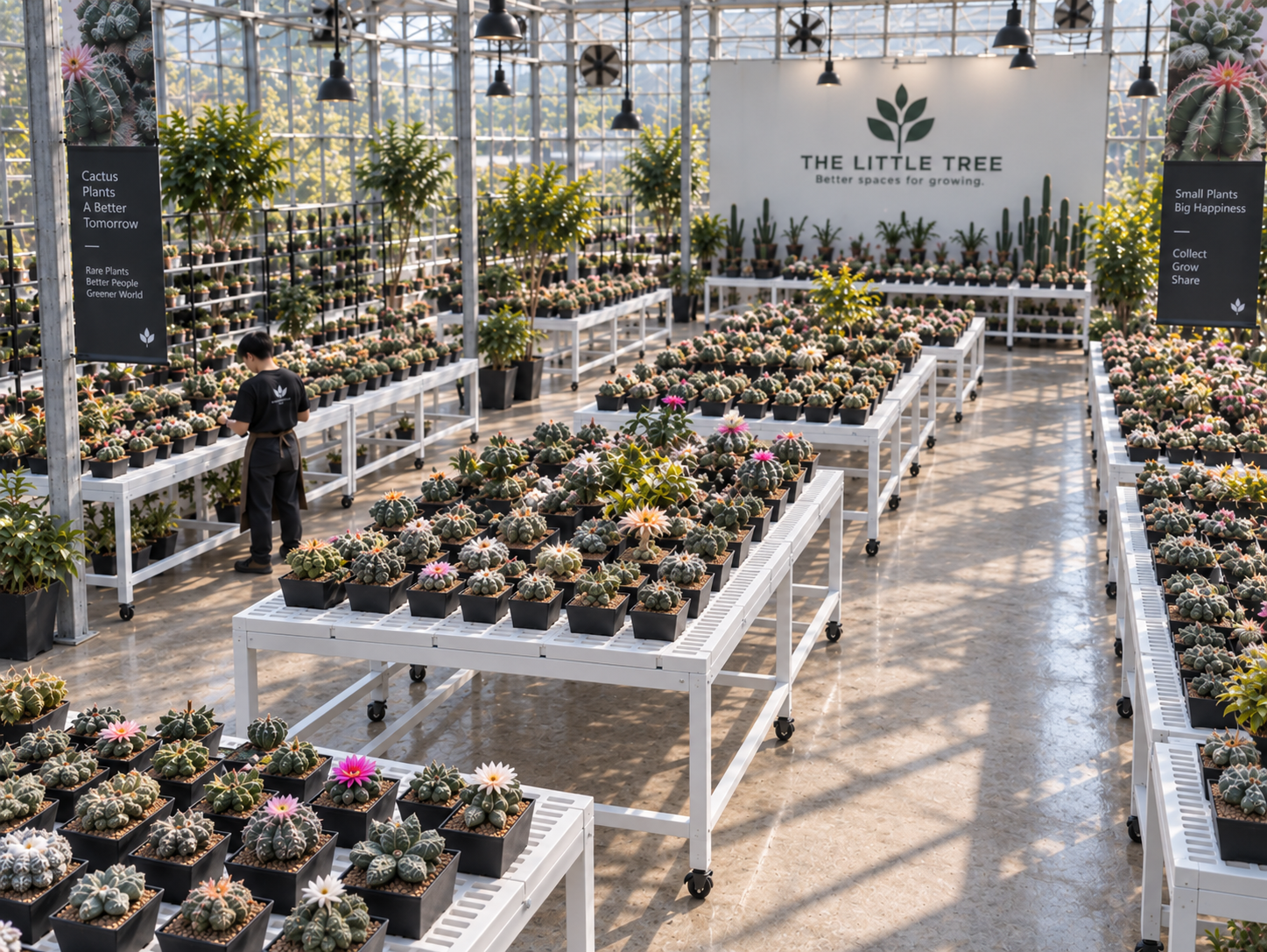 Cactus and greenhouse growing environment by The Little Tree